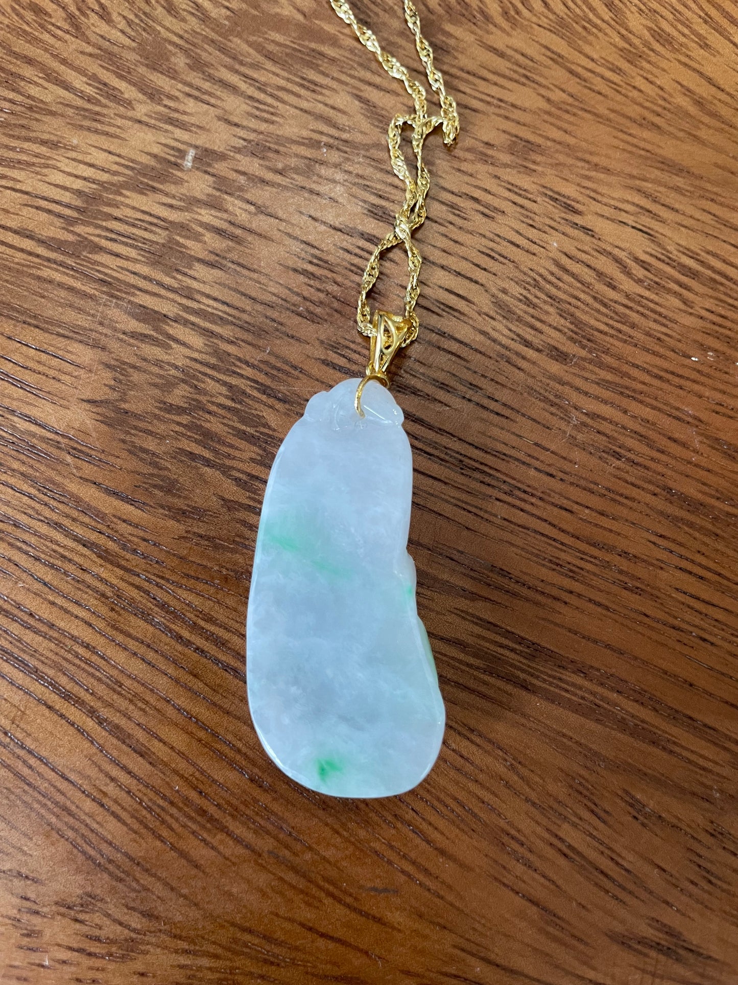 Nature, Burma Green jadeite Blossom pendant silver necklace