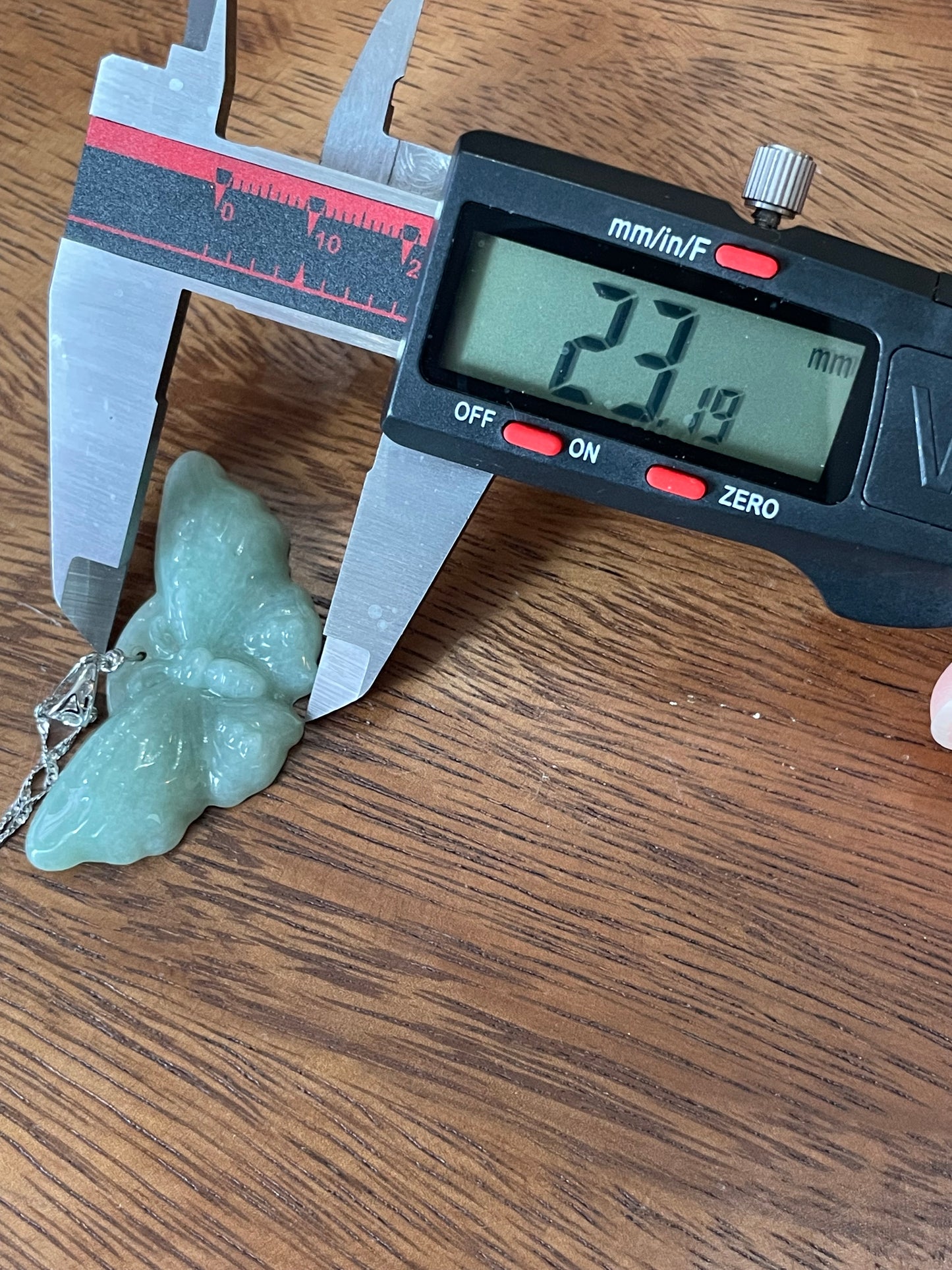 Natural Burma Jadeite green Butterfly silver necklace