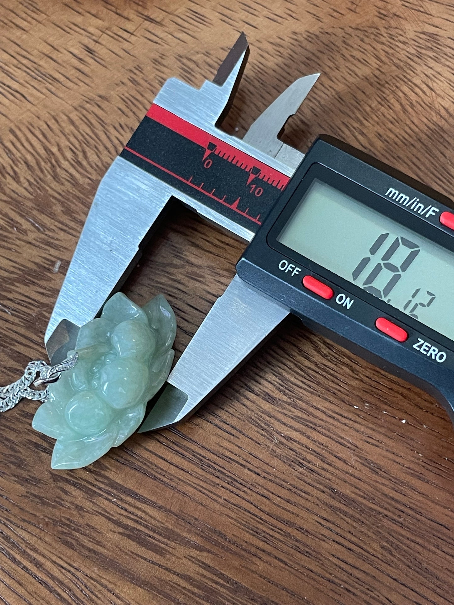 Natural jadeite Green Water Lily Pendant Silver Necklace