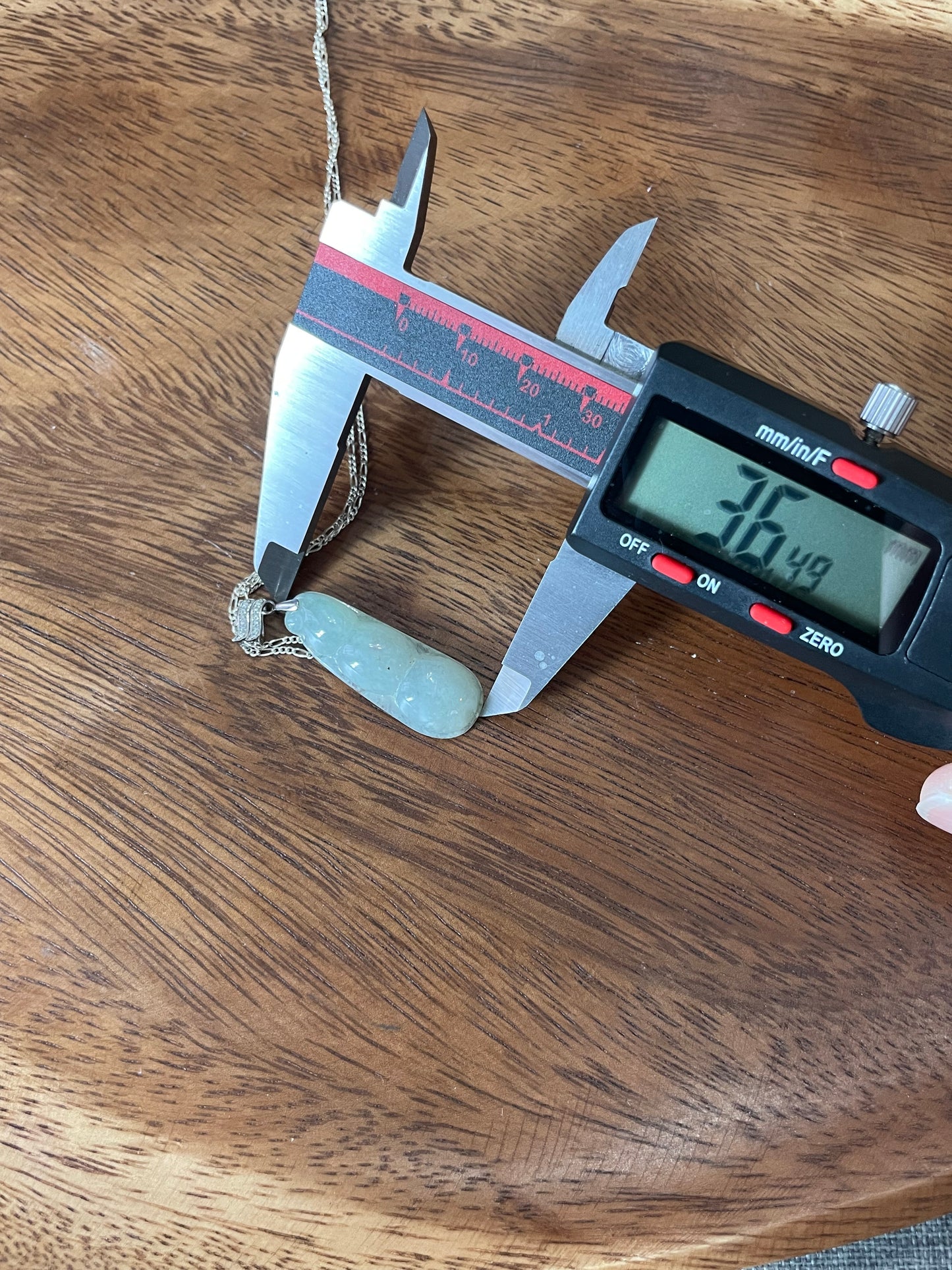 Natural White Jadeite Three Peas in a Pod Pendant, Sterling Silver necklace