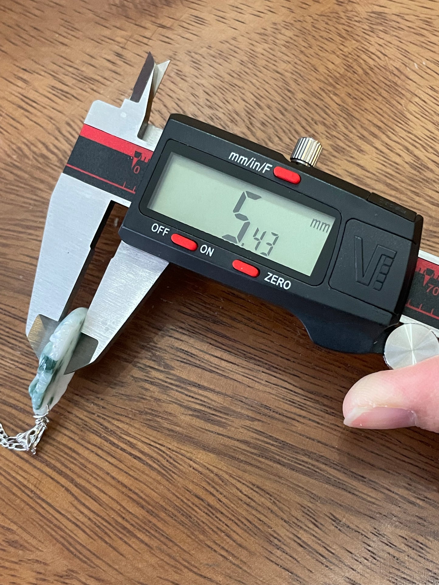 Grade A jadeite Zodiac (Monkey) pendant with silver necklace