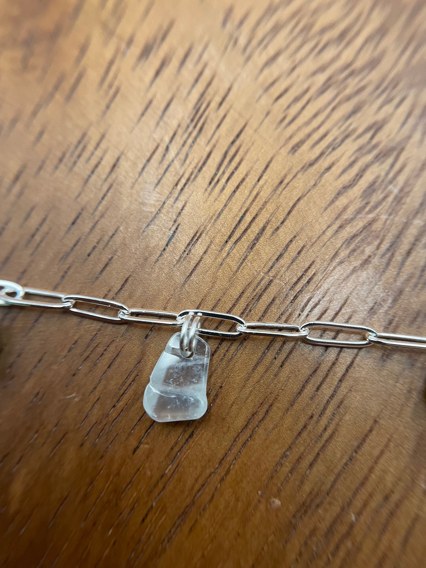 Grade A Natural 5 charms silver bracelet