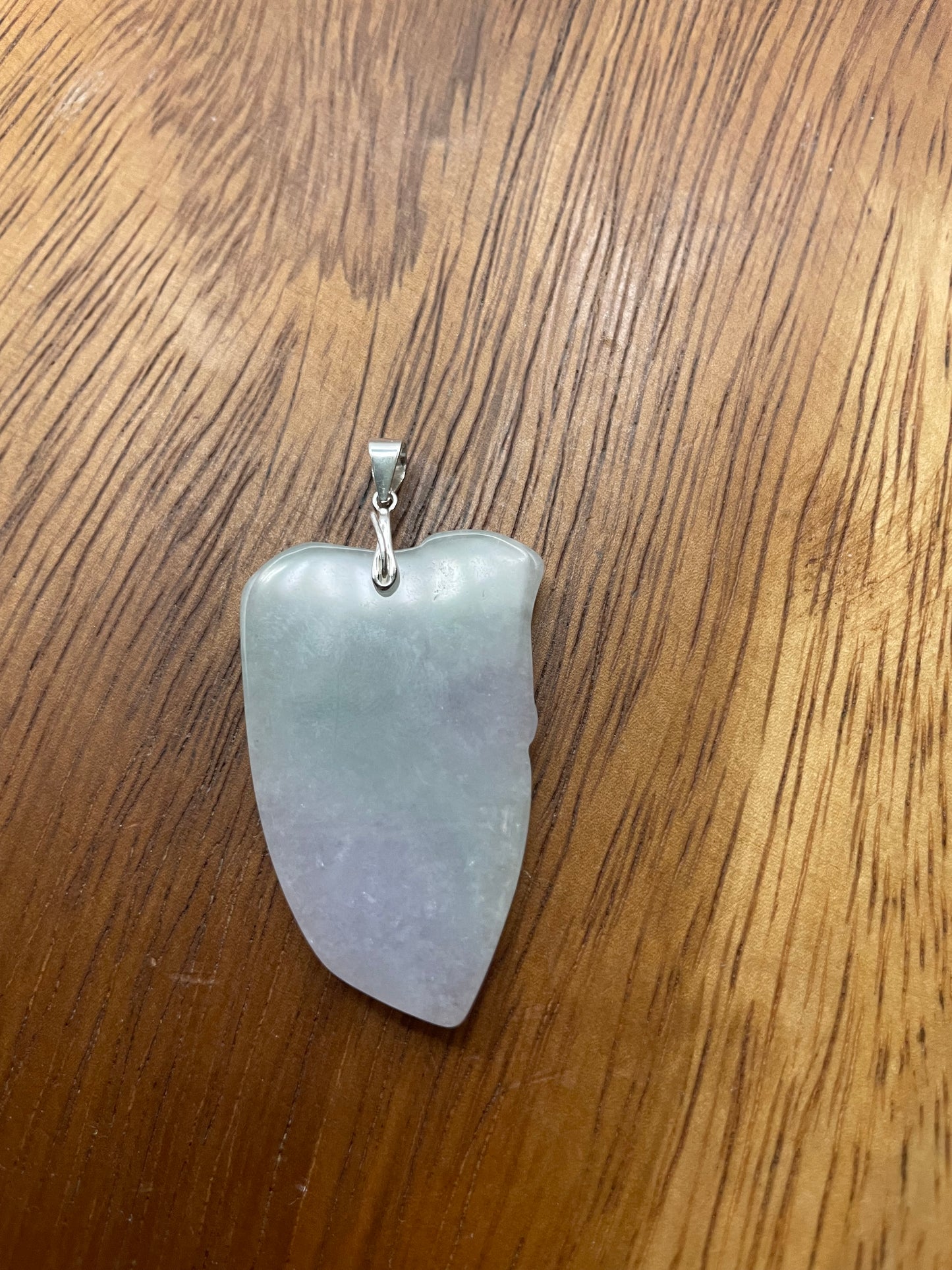 Grade A Natural Burma Lavender and green Shield Pendant