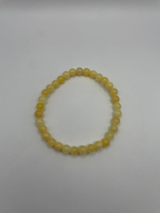 Grade A Natural Yellow beads Jadeite bracelet