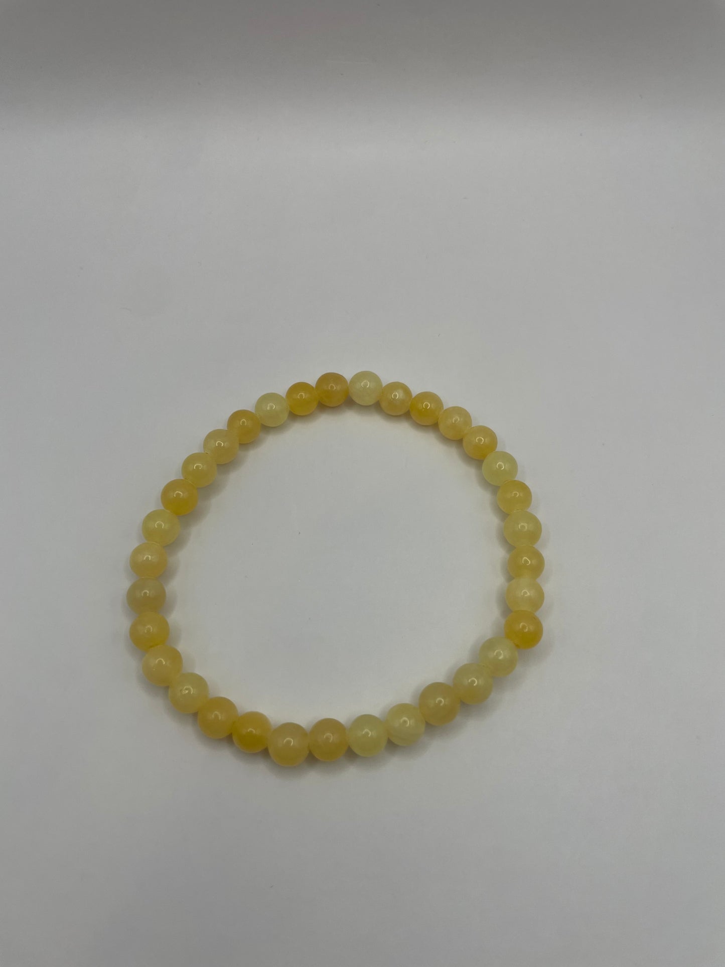Grade A Natural Yellow beads Jadeite bracelet