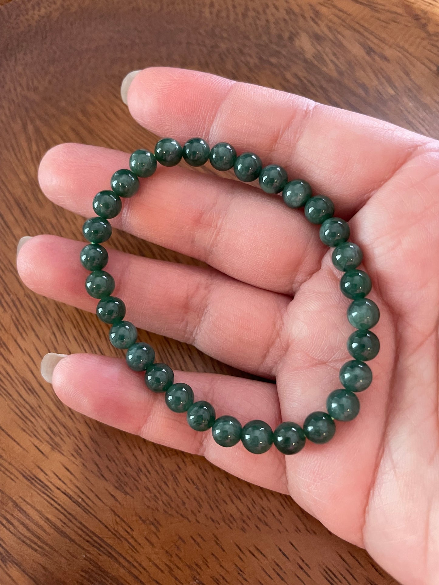 Grade A Natural green beads Jadeite bracelet