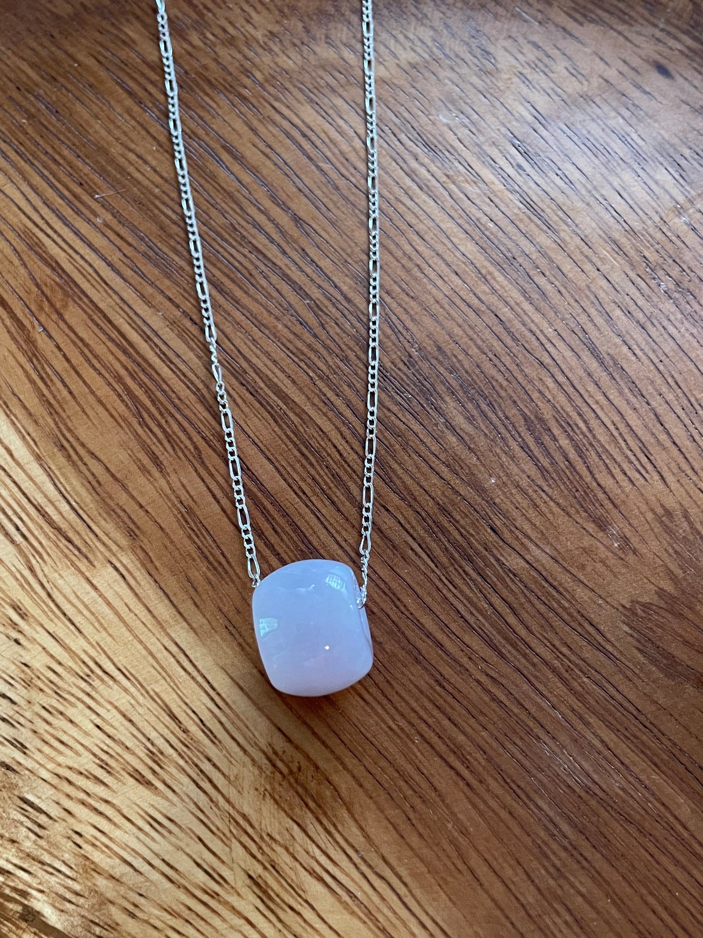 Natural Lavender Jadeite "Lu Lu Tong"  with Sterling Silver necklace