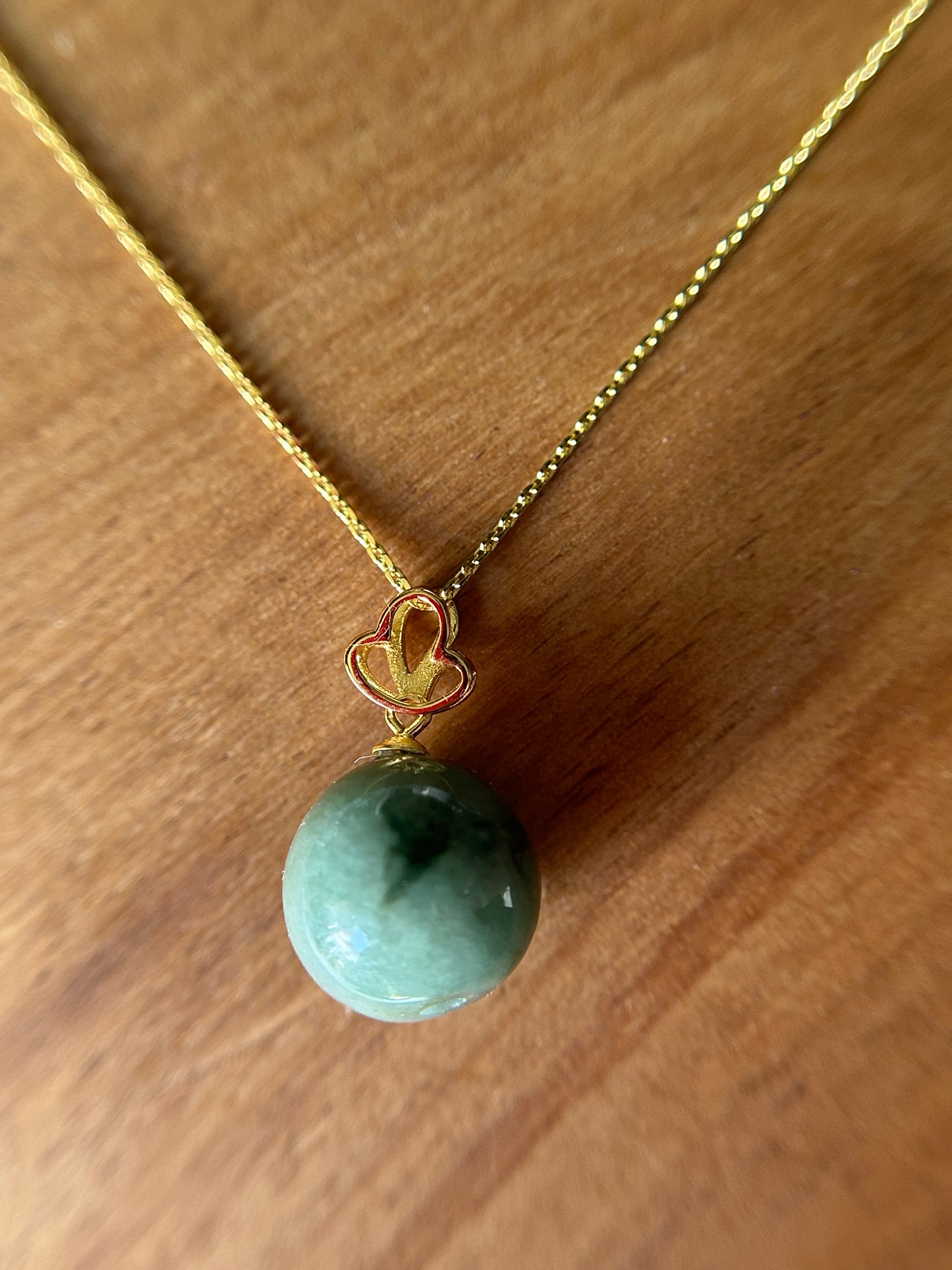 Grade A Natural Burma lavender Jadeite with Sterling Silver bail Gold Plated Silver  necklace