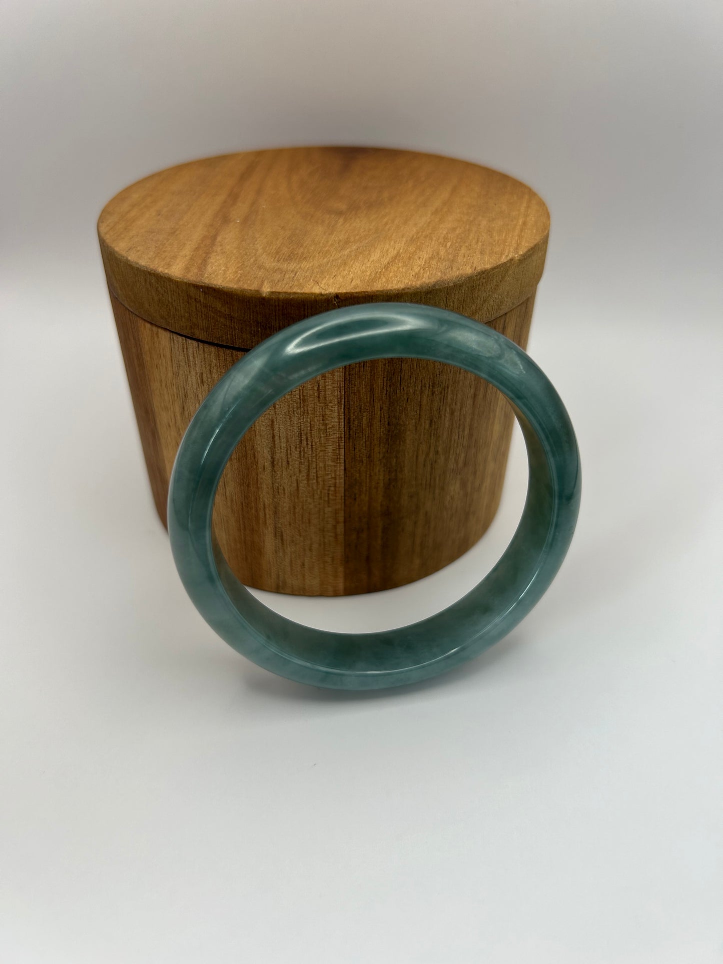 Grade A Natural Blue Green Burma Jadeite Bangle