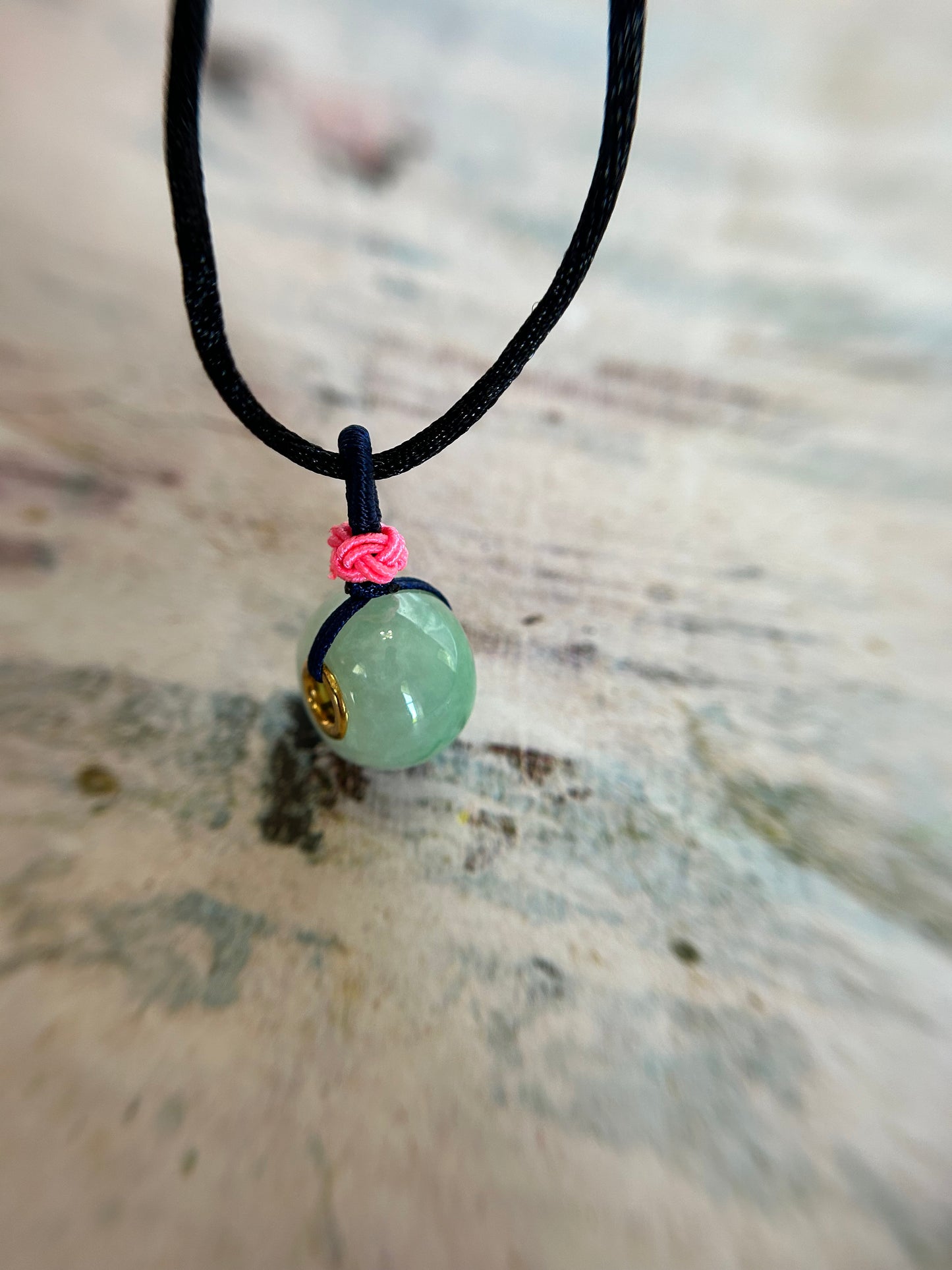 Grade A Natural icy green Jadeite barrel (Lu Lu tong) with gold plated sterling silver insert Landyard choker