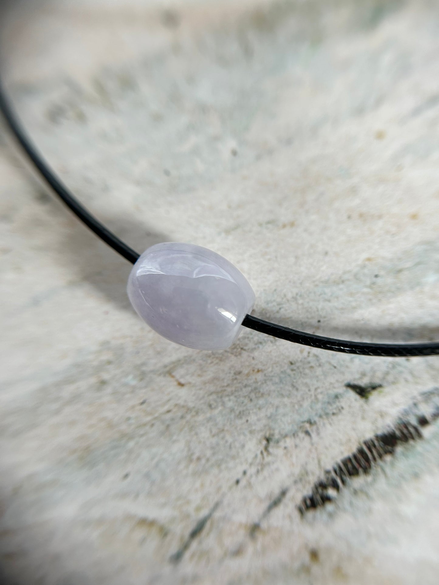 Grade A Natural Lavender luluton Burma jadeite chocker