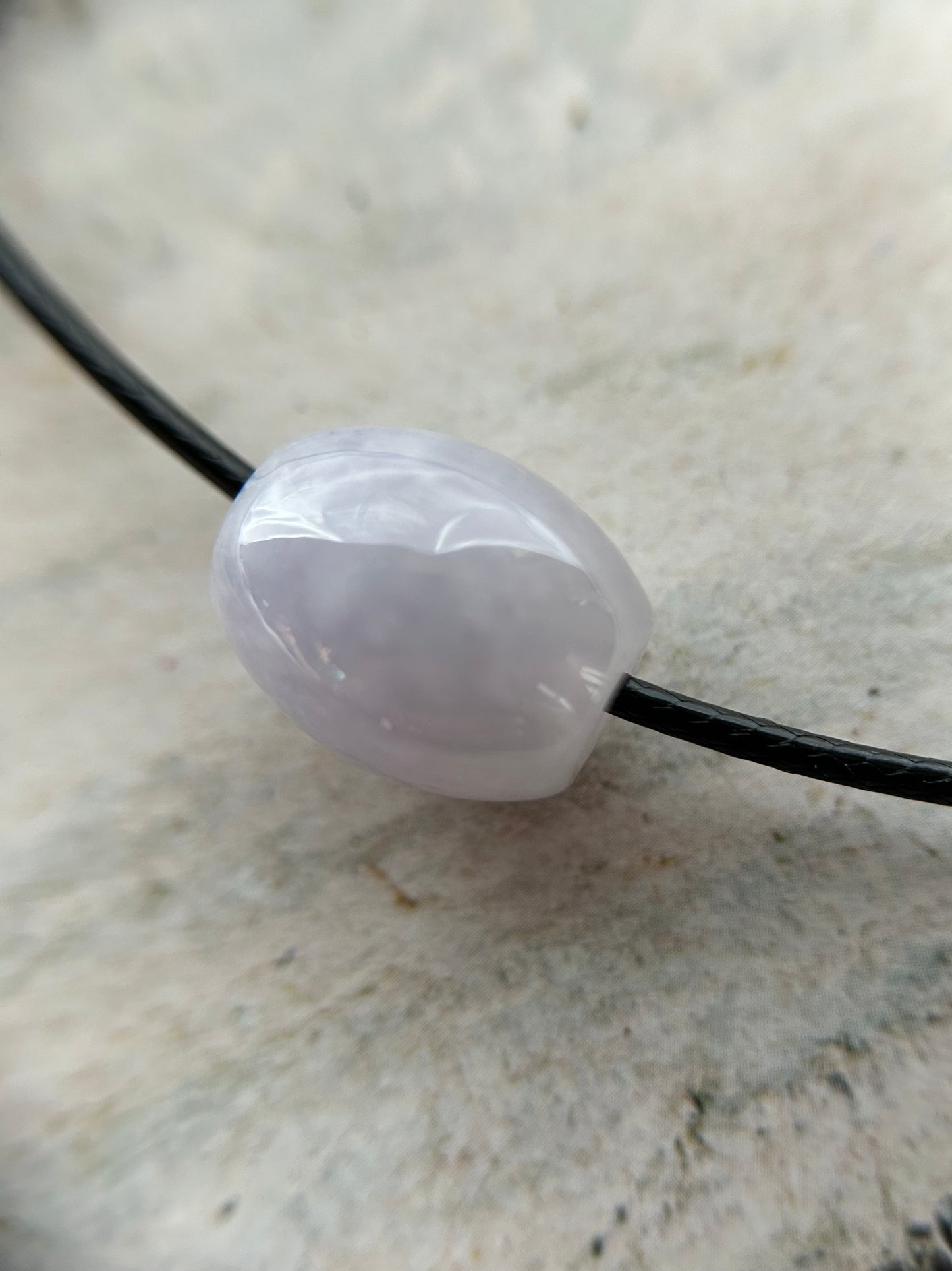 Grade A Natural Lavender luluton Burma jadeite chocker