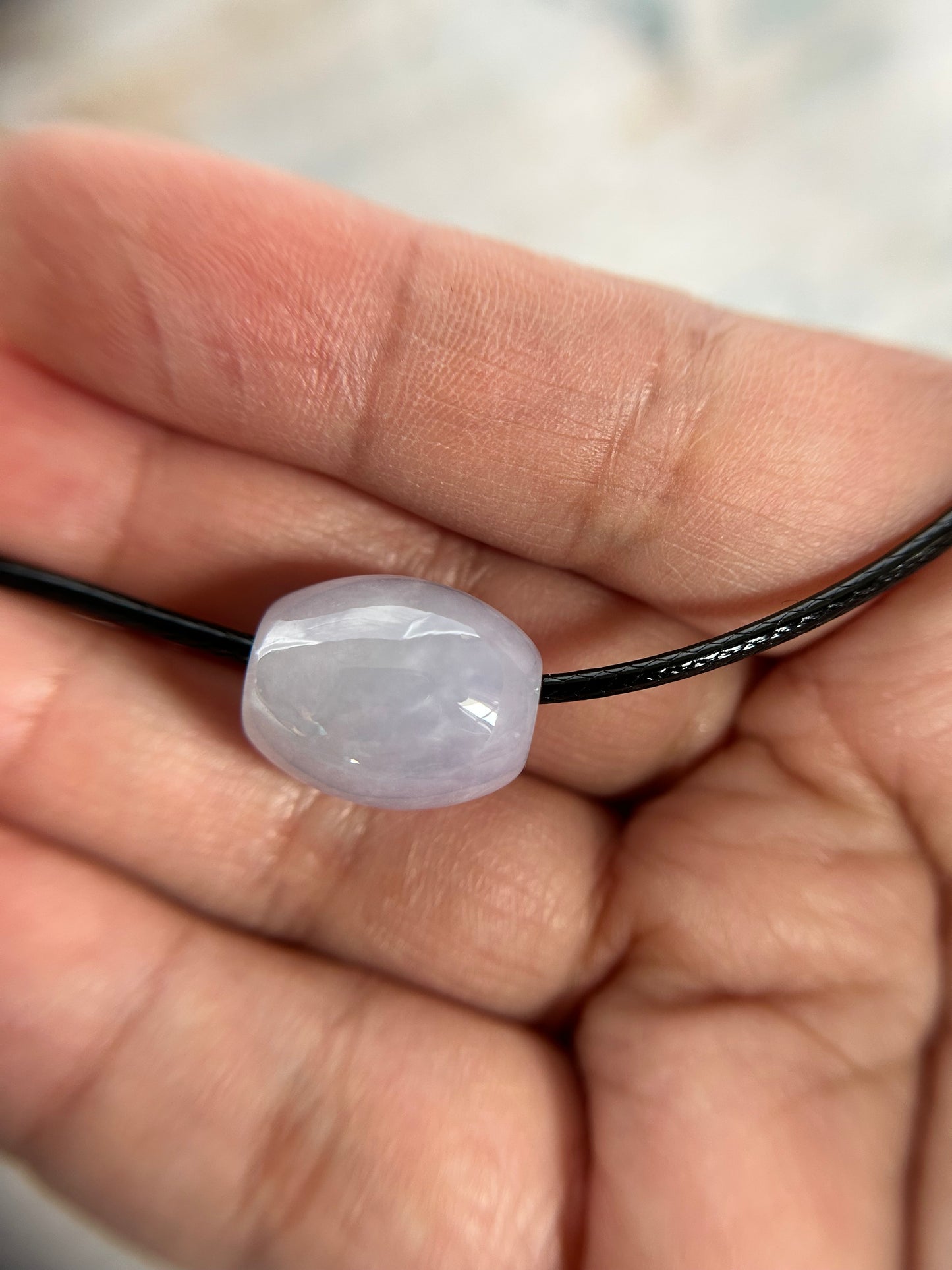 Grade A Natural Lavender luluton Burma jadeite chocker