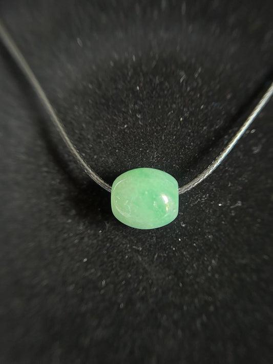 Grade A Natural Icy Green luluton Burma jadeite chocker