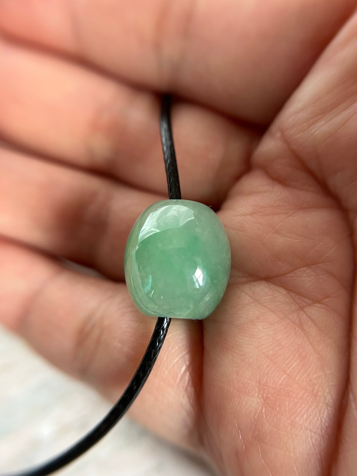 Grade A Natural Icy Green luluton Burma jadeite chocker