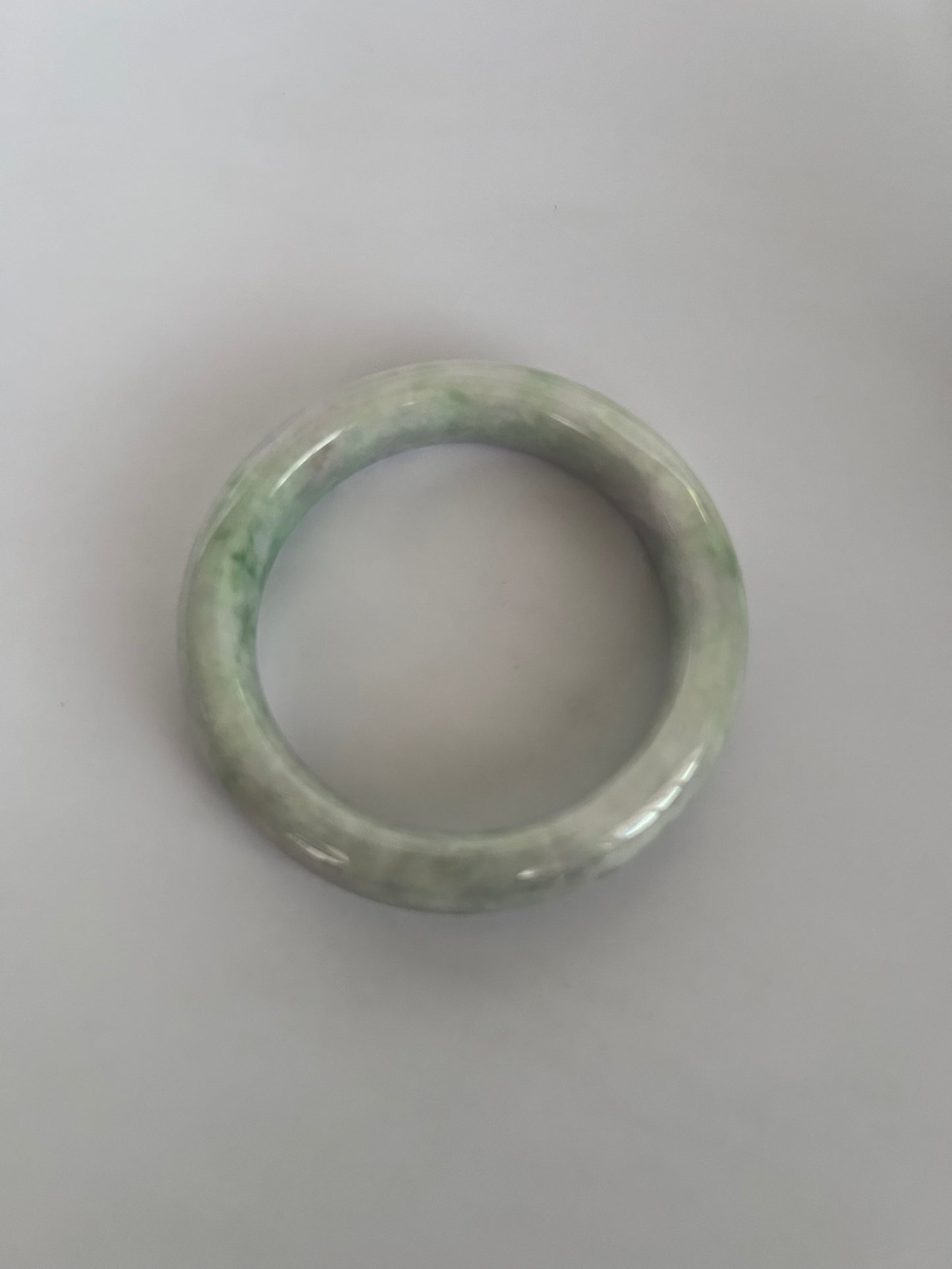 Grade A Natural Light Green Burma Jadeite Bangle