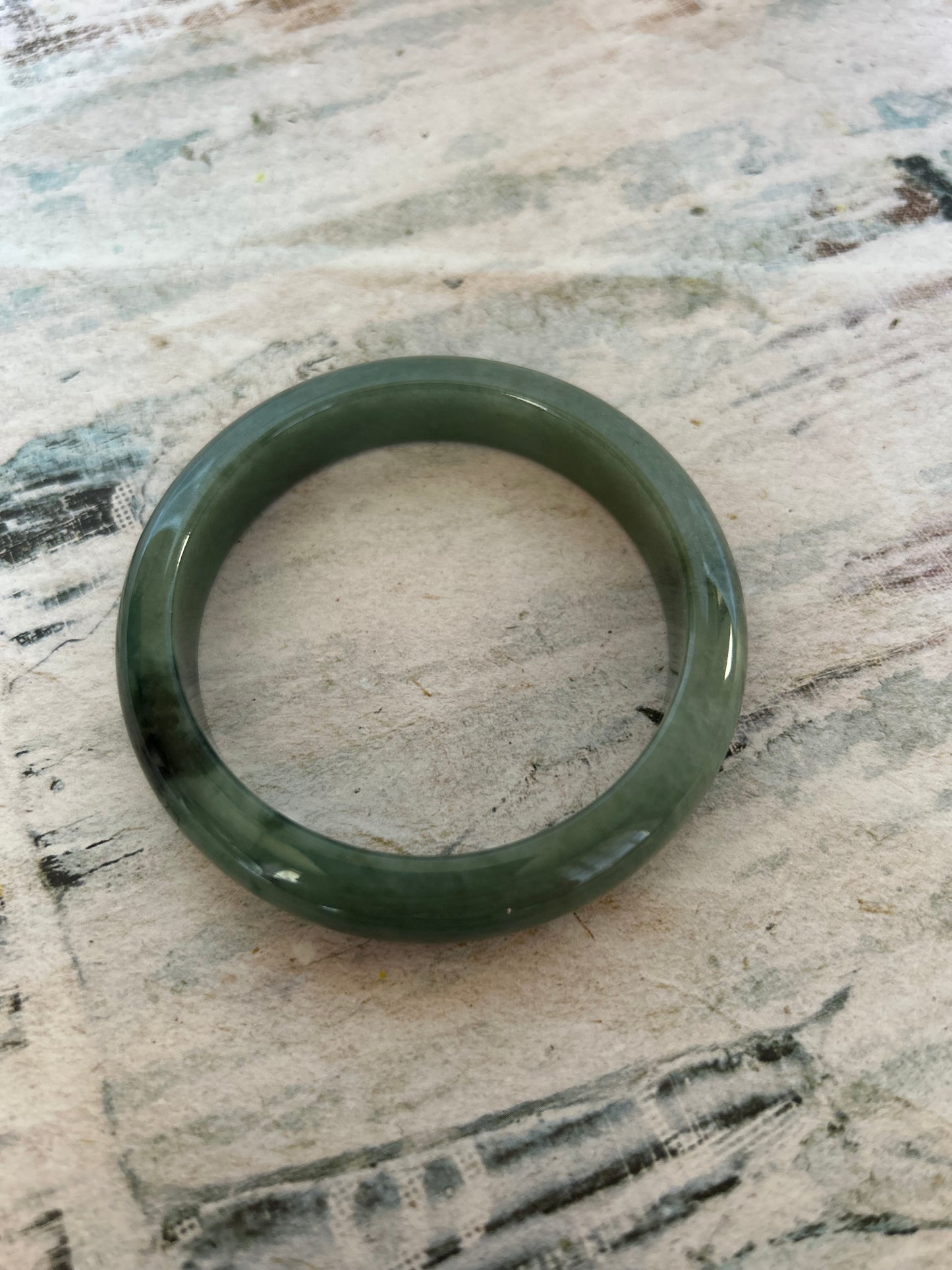 Grade A Natural full Green Burma Jadeite Bangle