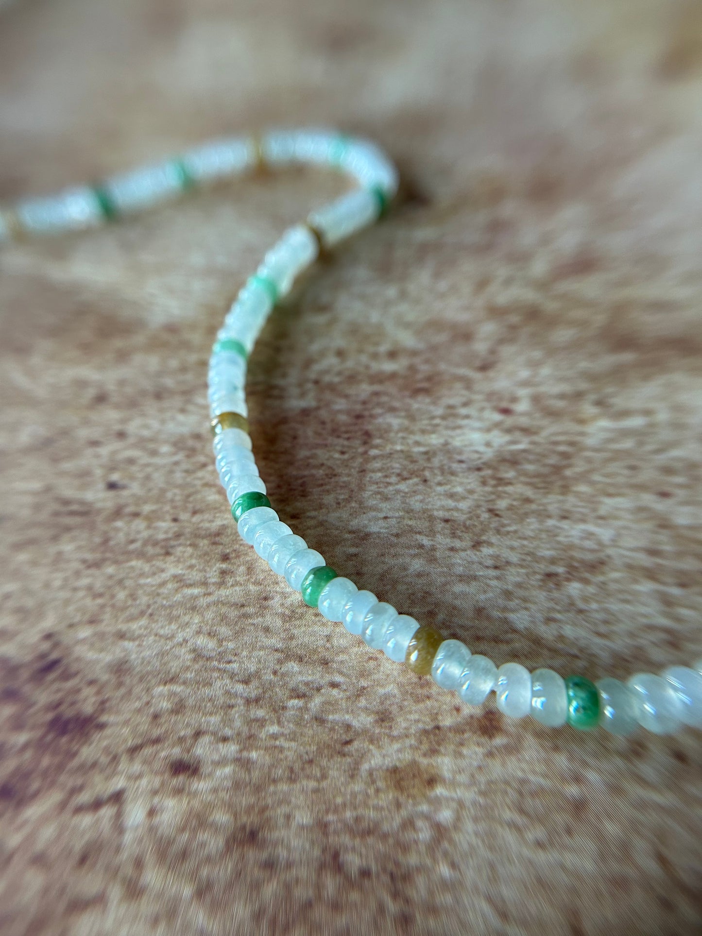 Grade A Natural 4MM Burma Icy multi color Jadeite beads necklace