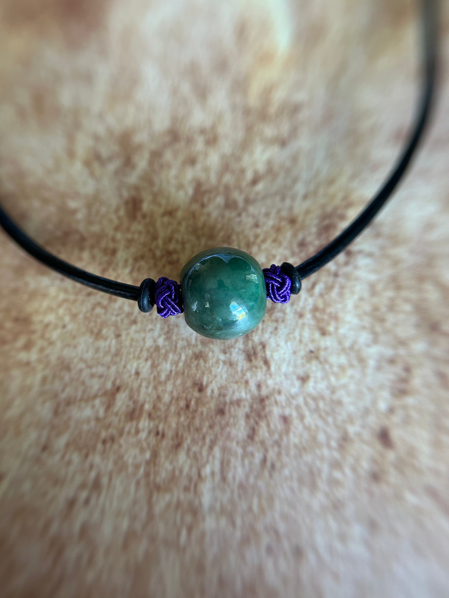 Grade A Natural Green luluton Burma jadeite chocker