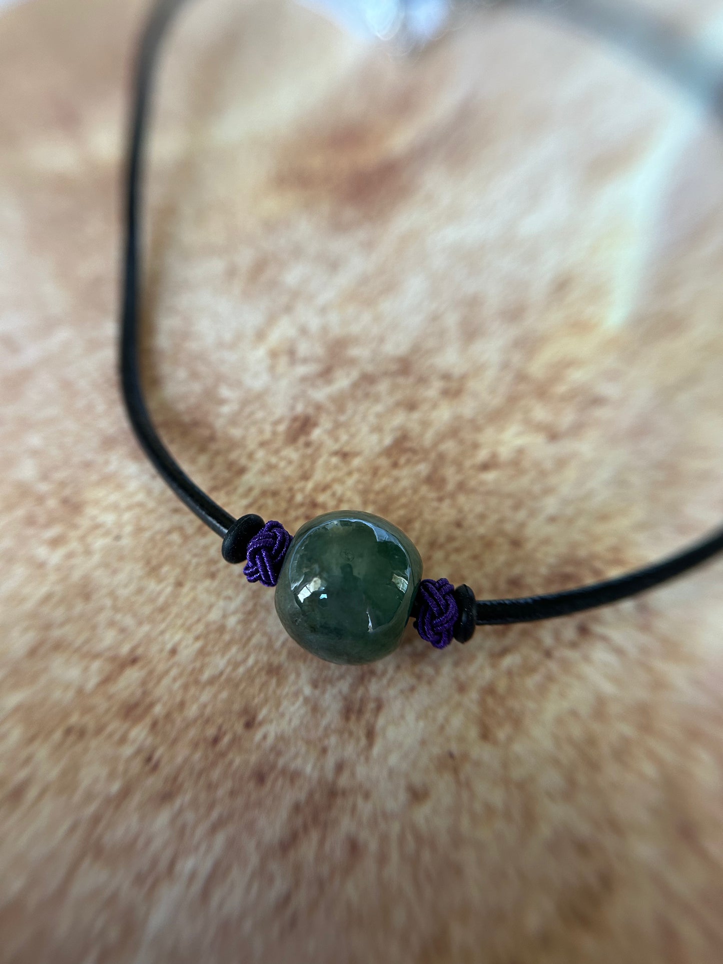 Grade A Natural Green luluton Burma jadeite chocker